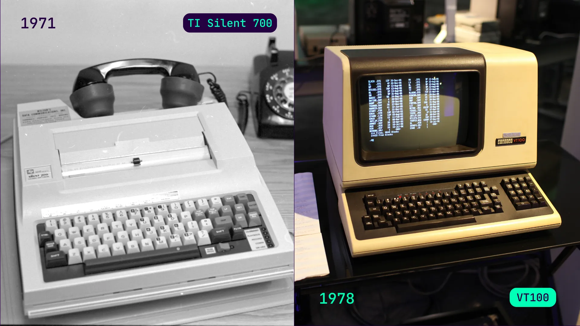 TI Silent 700 and VT100